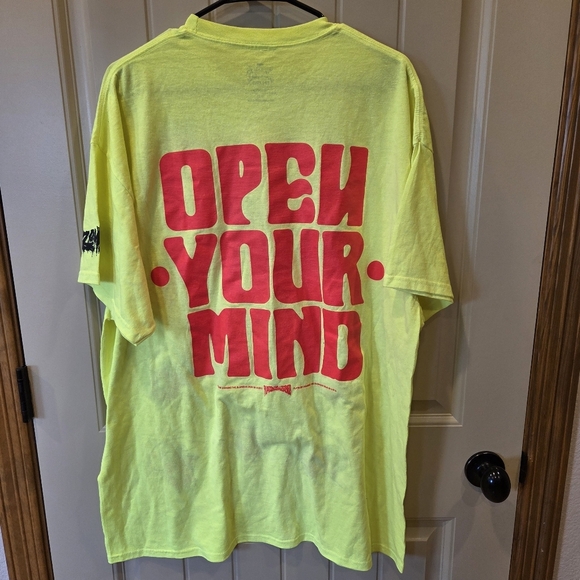 Flatbush Zombies Acid Eyes Tee Men's 2xl Neon Yellow Open Your Mind - Picture 4 of 13